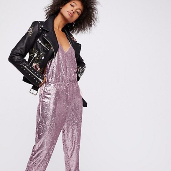 free people sequin jumpsuit
